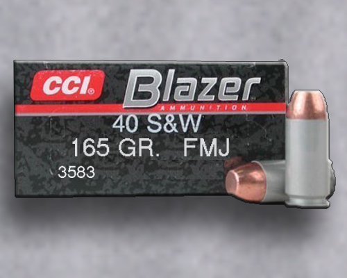 Blazer 40S&W 165gr FMJ 50rd Box